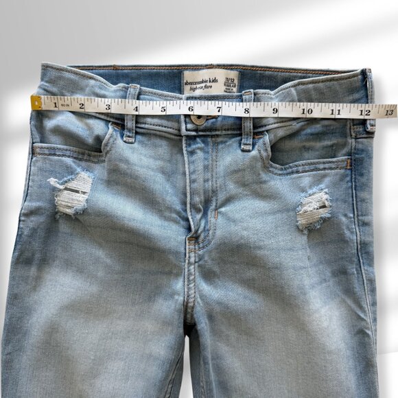 💙 Abercrombie Kids High Rise Flare Jeans Denim | Size 11/12 Regular - Picture 5 of 6